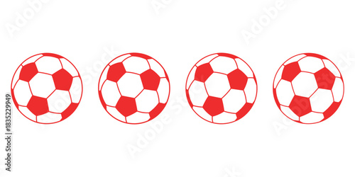 Soccer ball vector icons set football symbol sport concept