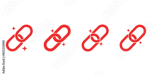 Shiny link sign design graphic for network connection