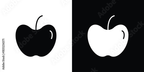 Apple icons pictogram. Vector isolated shape in modern doodle style.