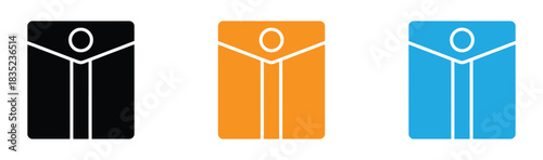 Colorful minimalist icon set for modern user interface design.