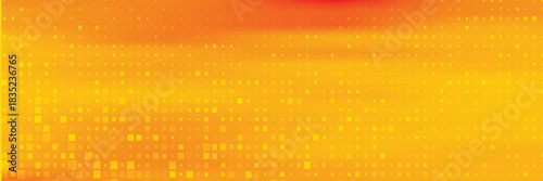 Dot yellow orange color pattern screen led light gradient texture background. Abstract technology big data digital background. 3d rendering.