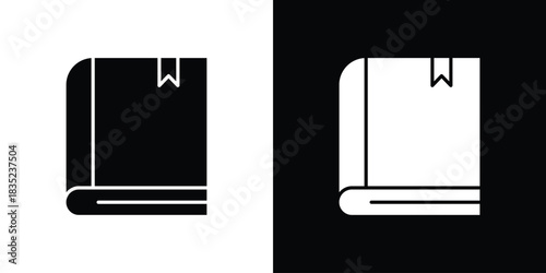 Book bookmark icons pictogram. Vector isolated shape in modern doodle style.