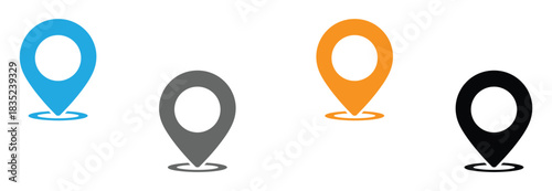 Location icon vector. Location Pin Icon. Pin icon logo design. Map Pointer Symbol.  Find locations easily with these trendy map pin pointers. Pointer symbol isolated on white background.