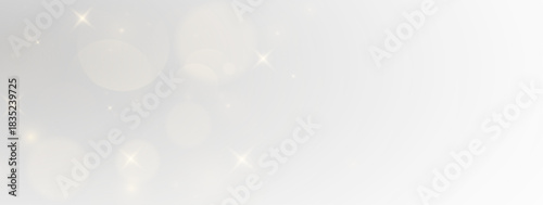 Glowing White Stardust with Magical Bokeh, Golden Light Flare and Spark Particle Effect