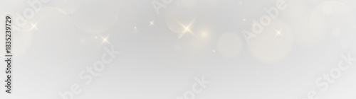 Glowing White Stardust with Magical Bokeh, Golden Light Flare and Spark Particle Effect