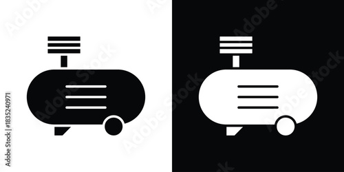 Compressor icons pictogram. Vector isolated shape in modern doodle style.