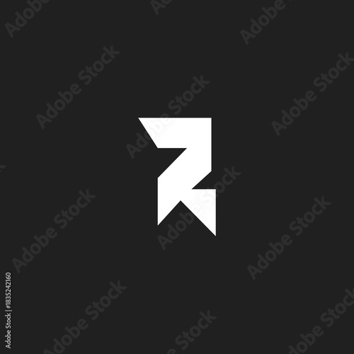 Geometric R logo with balanced, structured lines. Free Download Geometric R logo with balanced, structured lines. - GFXLoad