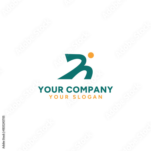 Modern R logo shaped to depict movement and athletic energy.