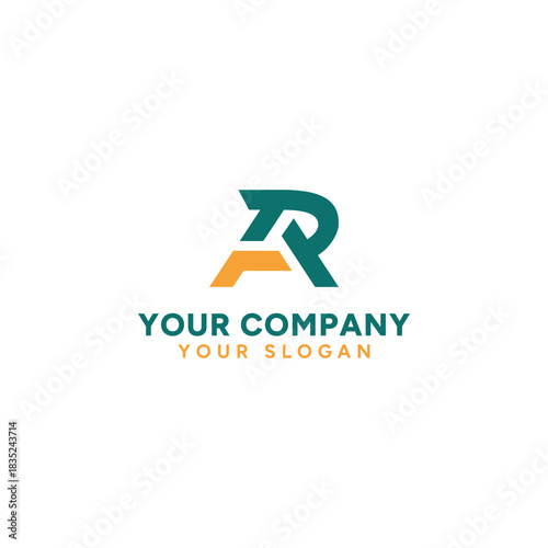 Letter R logo integrated with a running figure, representing speed and motion.