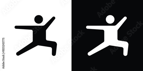 Fitness exercise icons pictogram. Vector isolated shape in modern doodle style.