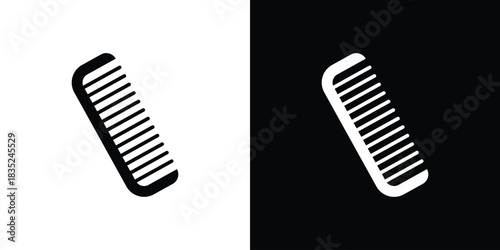 Hair brush icons pictogram. Vector isolated shape in modern doodle style.