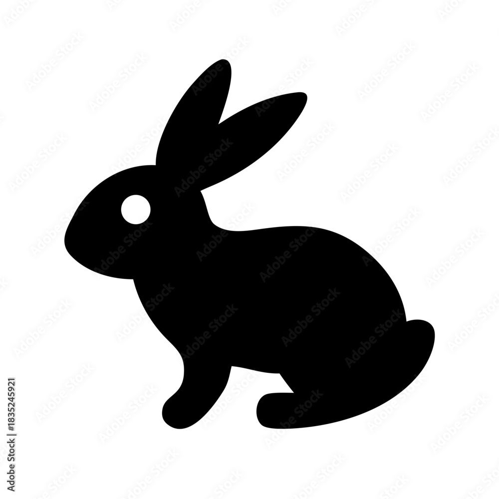 Obraz premium vector illustration of a cartoon rabbit