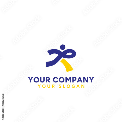 Iconic running logo with clean lines and athletic appeal.