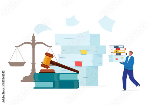 Notary service and legal consulting stock illustration