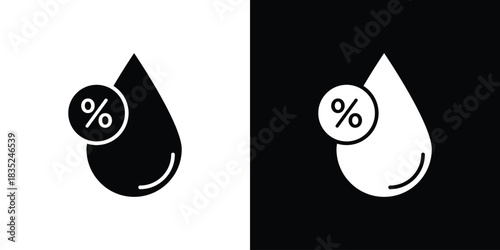 Humidity icons pictogram. Vector isolated shape in modern doodle style.
