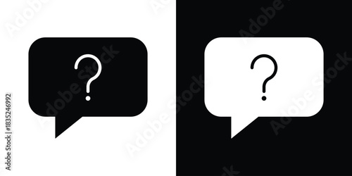 Interrogation icons pictogram. Vector isolated shape in modern doodle style.