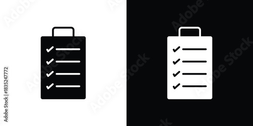 List check icons pictogram. Vector isolated shape in modern doodle style.