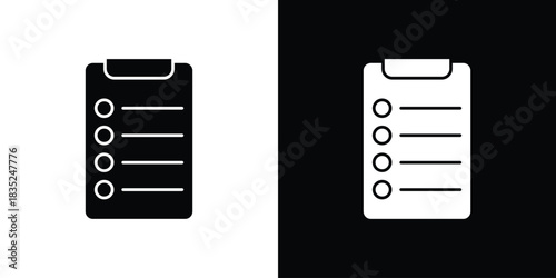 List icons pictogram. Vector isolated shape in modern doodle style.