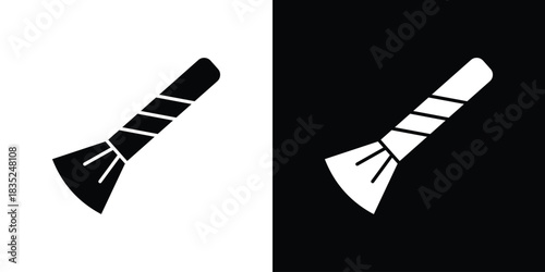 Makeup brush icons pictogram. Vector isolated shape in modern doodle style.