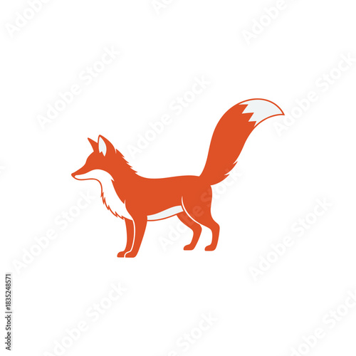 Elegant Fox Illustration A Symbol of Wilderness and Cunning.