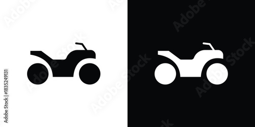 Motorcycle icons pictogram. Vector isolated shape in modern doodle style.