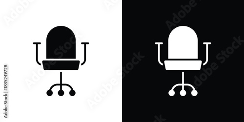 Office chair icons pictogram. Vector isolated shape in modern doodle style.