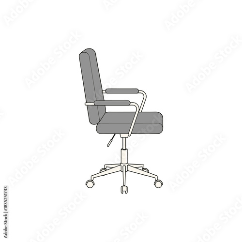Office Chair Illustration Ergonomic Design for Workplace Comfort.