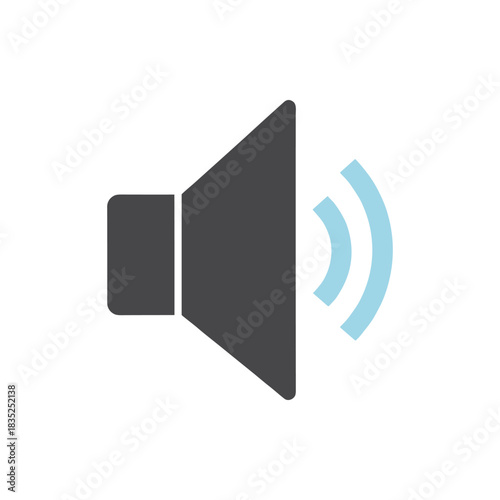 Sound Icon with Waves Emanating from Speaker.