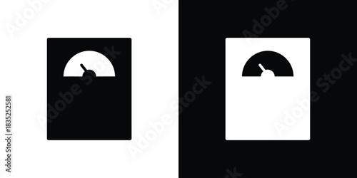 Scale icons pictogram. Vector isolated shape in modern doodle style.