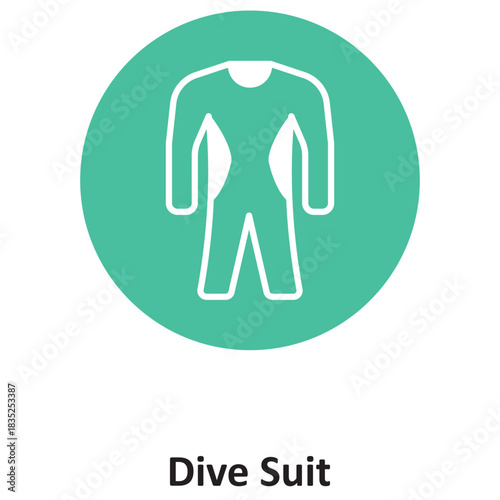 Dive Suit Vector icon which can easily modify or edit