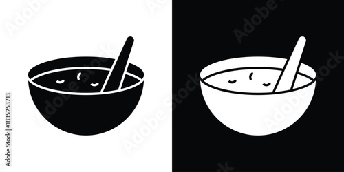 Soup icons pictogram. Vector isolated shape in modern doodle style.