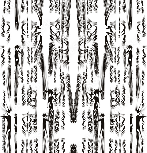 Symmetrical sharp and noisy stripes imitate grass.