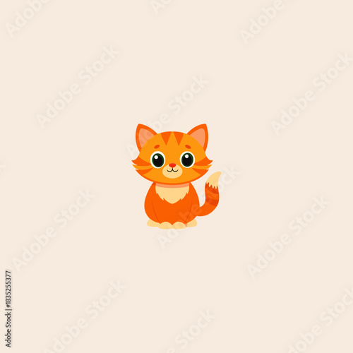 kitten icon flat vector design.