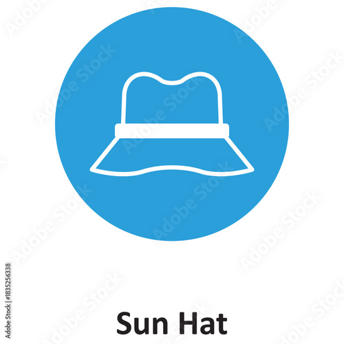 Sun Hat Vector icon which can easily modify or edit