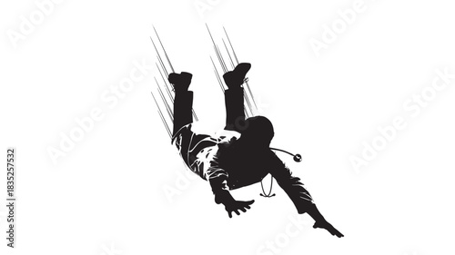 Urgent care needed now a doctor plunges into action, offering medical expertise with speed and precision ready to tackle any emergency in a dynamic and bold composition