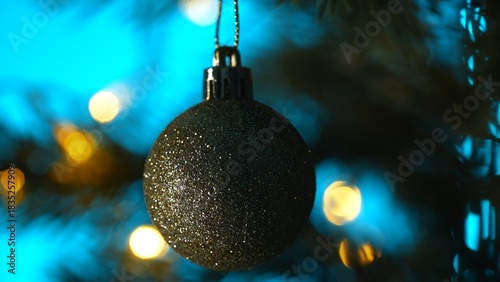 Wallpaper Mural Glittering Christmas Ornament on Tree Branch Torontodigital.ca