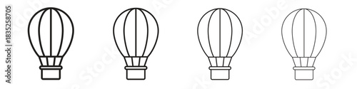 Hot air balloon icon on white background. Modern simple icon vector illustration.