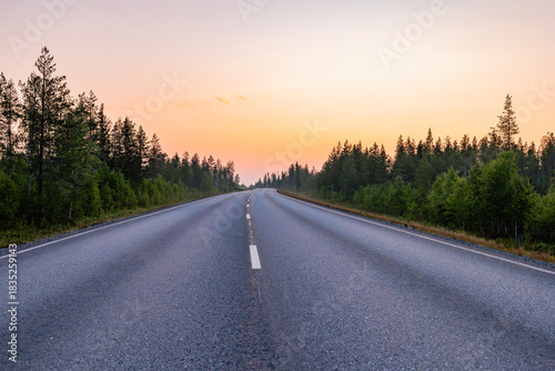 road in the sunset