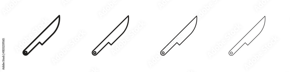 Fototapeta premium Kitchen knife icon on white background. Modern simple icon vector illustration.
