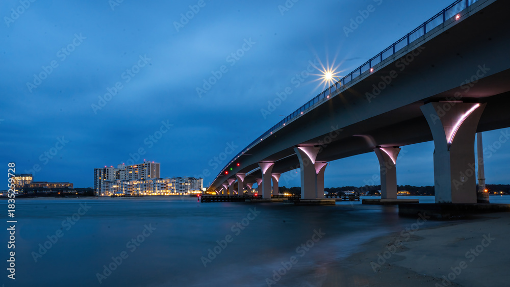 Fototapeta premium Lesner Bridge Lynnhaven Inlet Virginia Beach Virginia United States