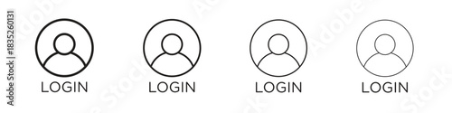 Login icon on white background. Modern simple icon vector illustration.