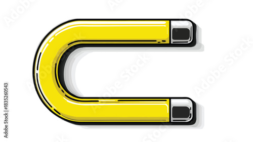 Professional Magnet Vector Outline Isolated White Background