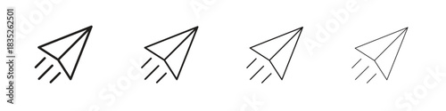 Paper plane icon on white background. Modern simple icon vector illustration.