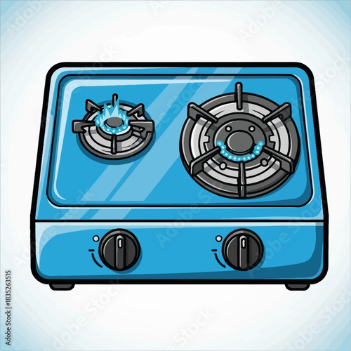 a two-burner gas stove