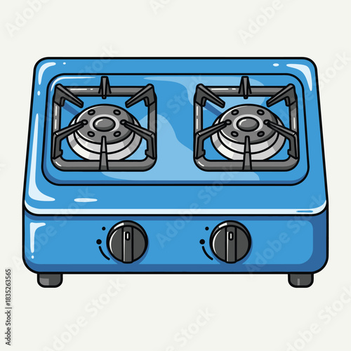 a two-burner gas stove