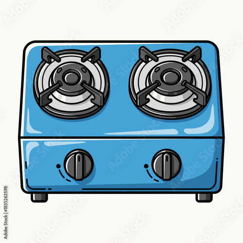 a two-burner gas stove