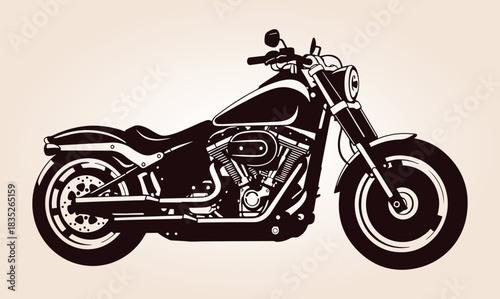Motorcycle Vector Silhouette, Classic Silhouette Of A Motorcycle, Vintage Cruiser Motorcycle, Vintage Motorcycle Vector Silhouette, Motorcycle Silhouette.
