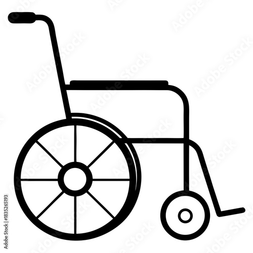 wheelchair isolated on white background