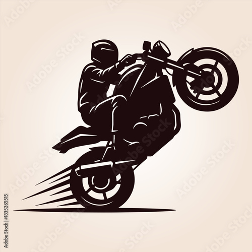 Motorcycle Vector Silhouette, Classic Silhouette Of A Motorcycle, Vintage Cruiser Motorcycle, Vintage Motorcycle Vector Silhouette, Motorcycle Silhouette.