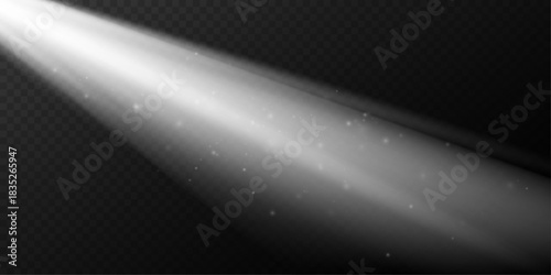 Transparent Background Volumetric Light Ray for Atmospheric Overlays.